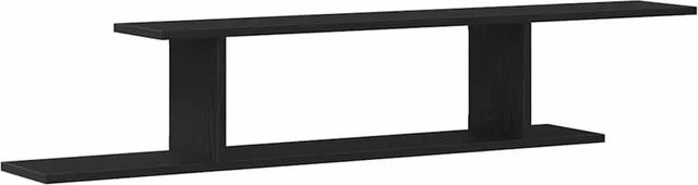 vidaXL Wandmontiertes TV Regal in Schwarz und Eichen-Optik, B/T/H: 125 x 23 x 18 cm - Bild 1
