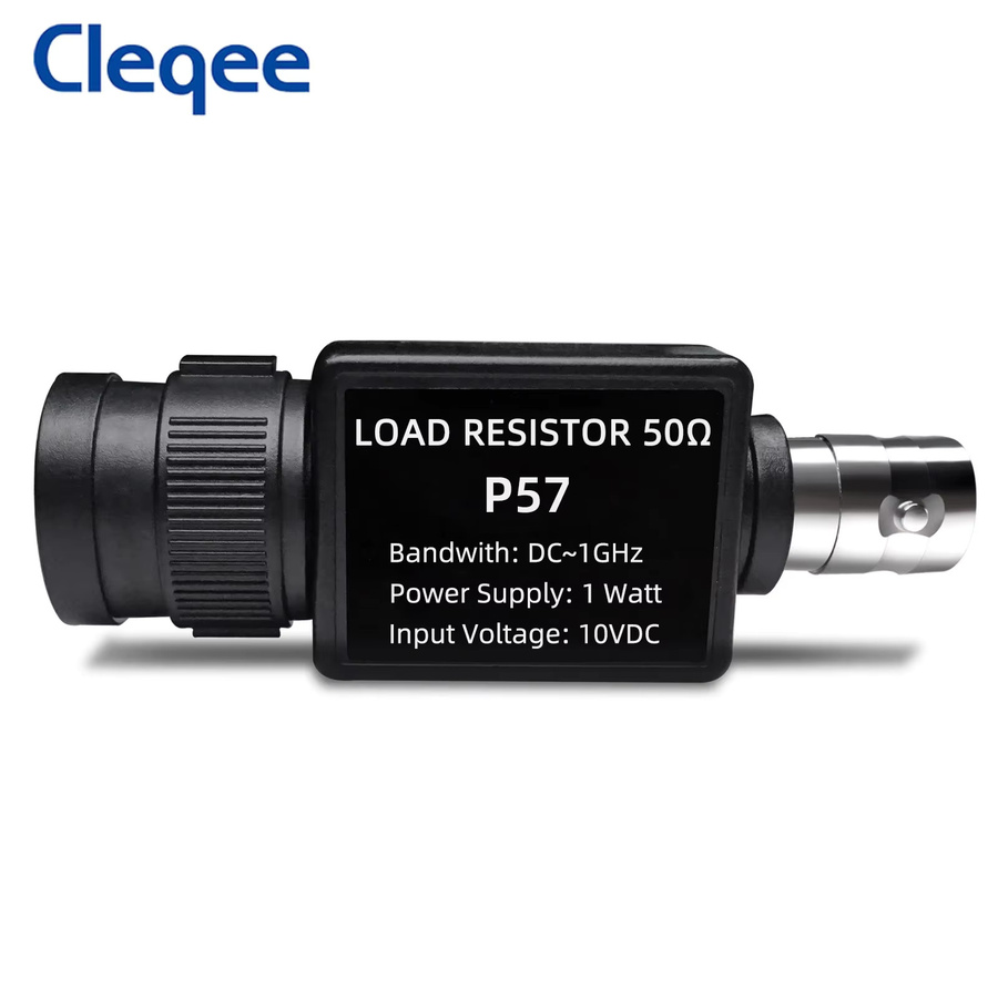 Cleqee P57 Q9 Adapter BNC Buchse zu Sitz Stecker 50 Ohm Feed Through Terminator Schwarz 1GHz - Bild 2