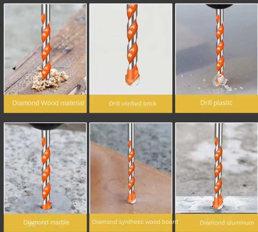 CHUJIN Steinbohrer-Set für Fliesen, Ziegel, Beton und Glas, verchromt, Orange, 5/10er-Pack - Bild 3