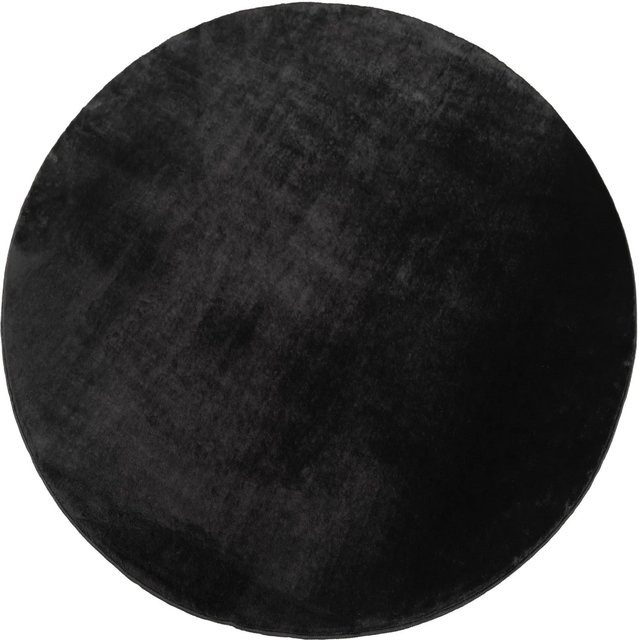 Ayyildiz Kurzflorteppich Joy rund Schwarz Durchmesser: 80 cm - Bild 1