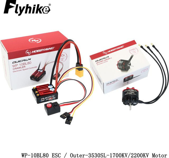 Hobbywing Quicrun WP 10BL80 Regler, bürstenloser Motor, für 1/10 RC Crawler Car - Bild 1