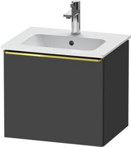 Duravit Waschtischunterschrank D-Neo in Graphit grau glänzend, B/T/H: 51 x 40,2 x 44 cm - Bild 1