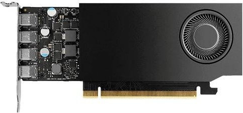PNY Nvidia RTX A1000 Grafikkarte Low Profile, 8GB GDDR6-RAM, PCIe x8, Mini DisplayPort, Schwarz - Bild 1