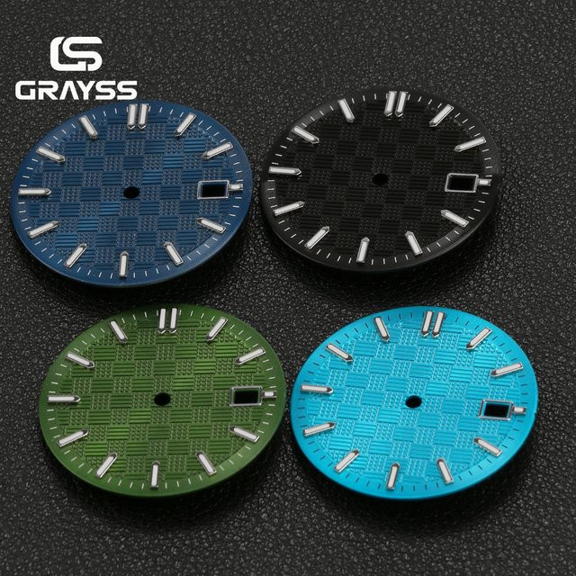 GRAYSS Uhrenzifferblatt Edelstahl, 31 mm, Eisblau/Grün/Schwarz, Unisex - Bild 1