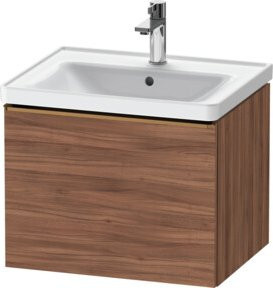 Duravit Waschtischunterschrank D-Neo in Nussbaum Natur, B: 58,4 cm, T: 45,2 cm, H: 44 cm - Bild 1