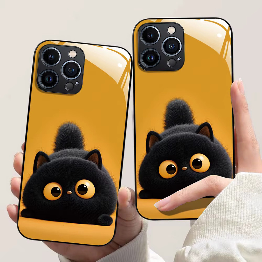 AKABEILA Handyhülle aus gehärtetem Glas mit Katzen-Design für Samsung Galaxy A57 5G A56 A55 A54 A37 A36 A34 A33 A17 A16 A15 A14 A13 A12 A53 A52 - Bild 2