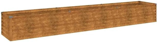 DELUKE Hochbeet AKSEL aus Cortenstahl in Braun, Metall-Pflanzenbeet für Gemüse und Blumen, B/T/H: 291 x 50 x 36 cm - Bild 1