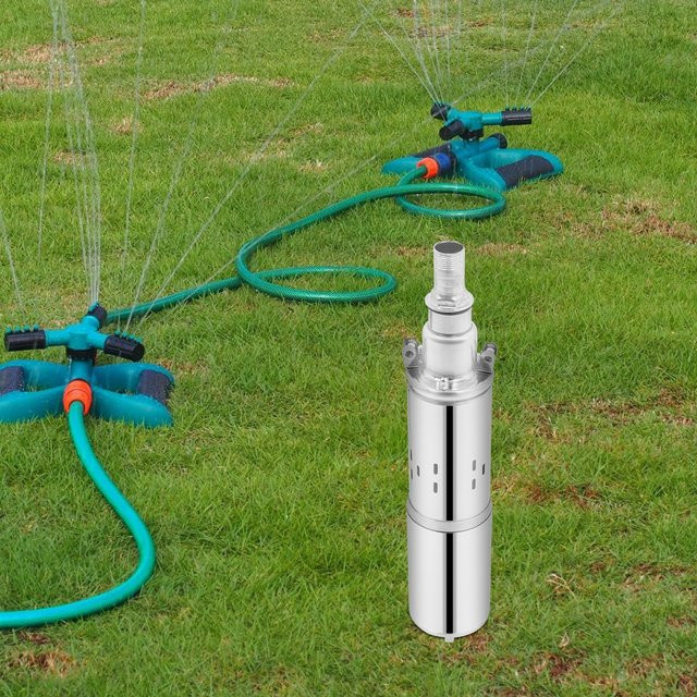 Bymaocar Edelstahl-Tauchpumpe 24V 200W in Silber für Tiefbrunnen mit 396GPH Durchfluss und 98ft Förderhöhe - Bild 1
