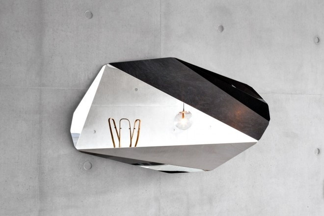 ClassiCon Piega Spiegel in Silber mit geometrischem Design aus Glas und Metall - Bild 2