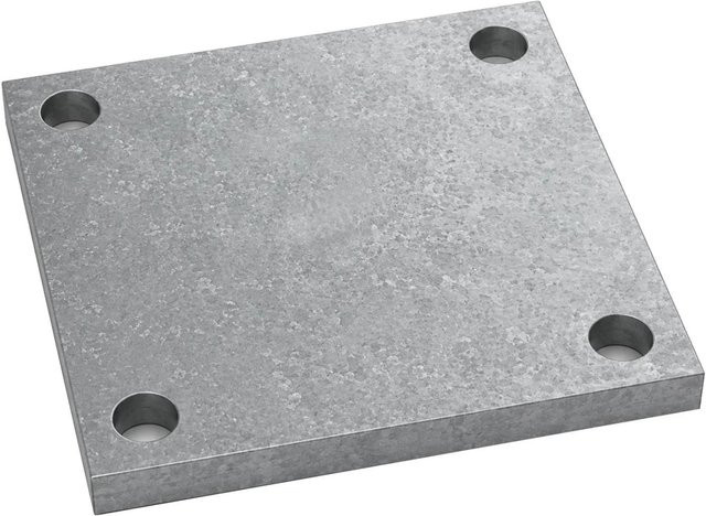 SO-TECH Anschweißplatte aus Stahl in Schwarz, B/T/H: 120 x 120 x 8 mm - Bild 1