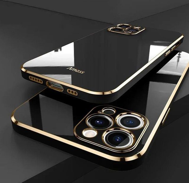 Yiran Silikon Softcase für iPhone 14 Plus in Schwarz, glänzend und stoßfest - Bild 1