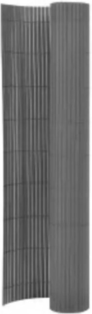vidaXL Gartenzaun doppelseitig in Grau, PVC, semi-transparent, Höhe: 110 cm, Breite: 400 cm - Bild 1