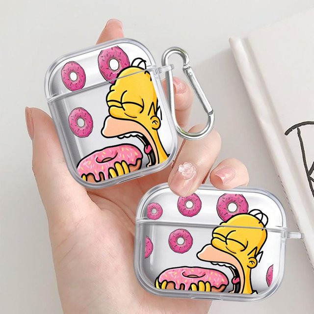 The Simpsons Cartoon Kopfhörerhülle für AirPods 1 2 3 Pro 2 Pro 3 transparent - Bild 1