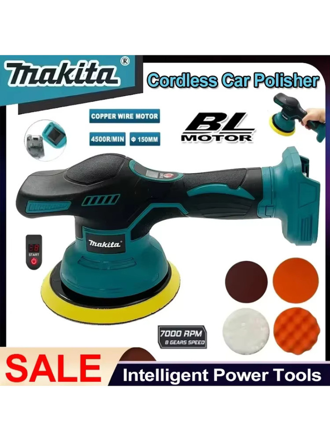 Makita LXT Akku-Polierer mit Digitalanzeige und 8 Gängen für 18 V Lithium-Ionen-Akkus - Bild 7