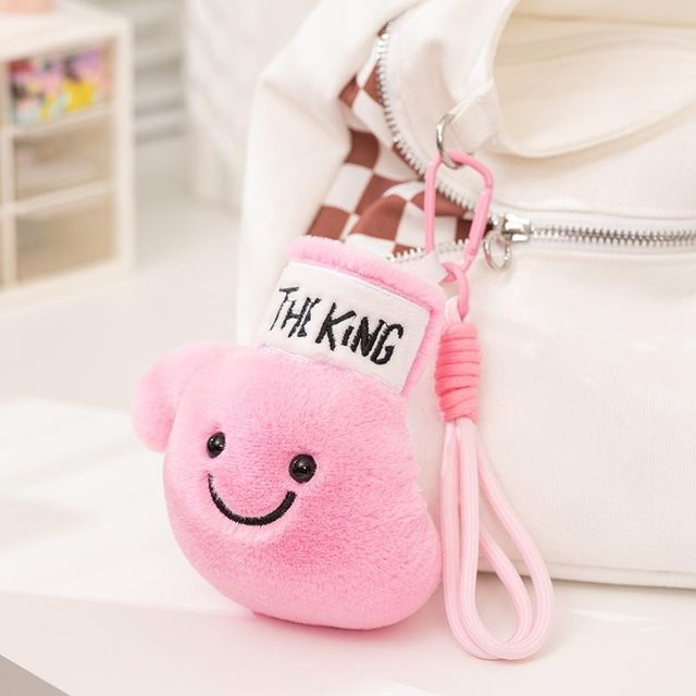Kawaii Boxhandschuhe Plüschtier Anhänger, 12cm, königsblau, ab 14 Jahre - Bild 1