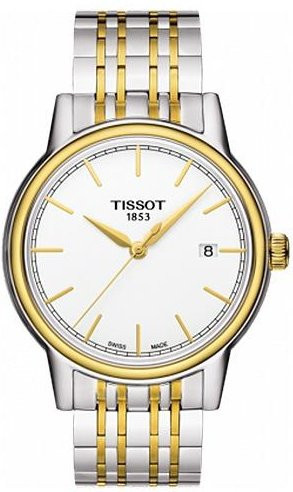 Tissot Armbanduhr Carson, Quarz, Edelstahl, Weiß, Herren - Bild 1