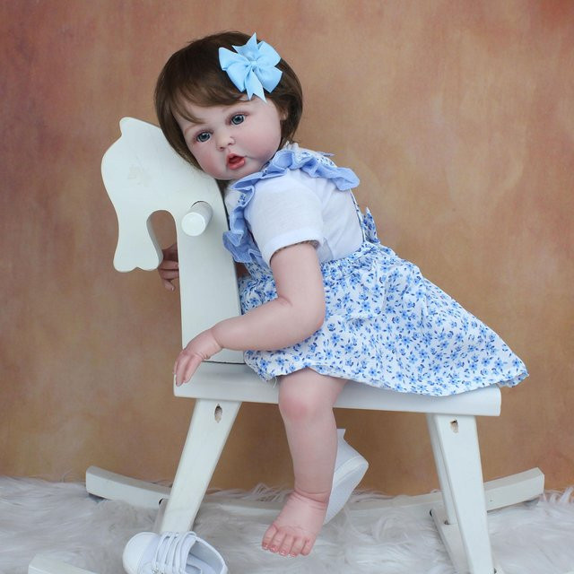 BZDOLL Reborn Baby Kleinkind Puppe, Silikon, 60 cm, ab 2 Jahren - Bild 1
