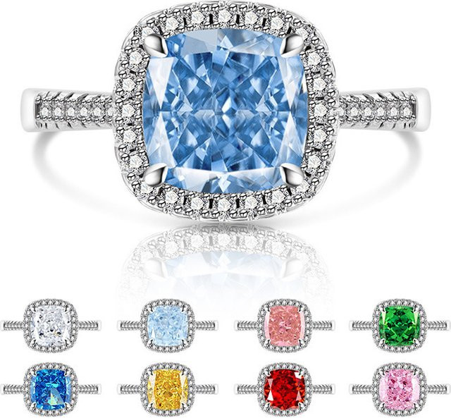 yiwanwan Damenring 925 Silber, Zirkonia, Kristall, Damen - Bild 1
