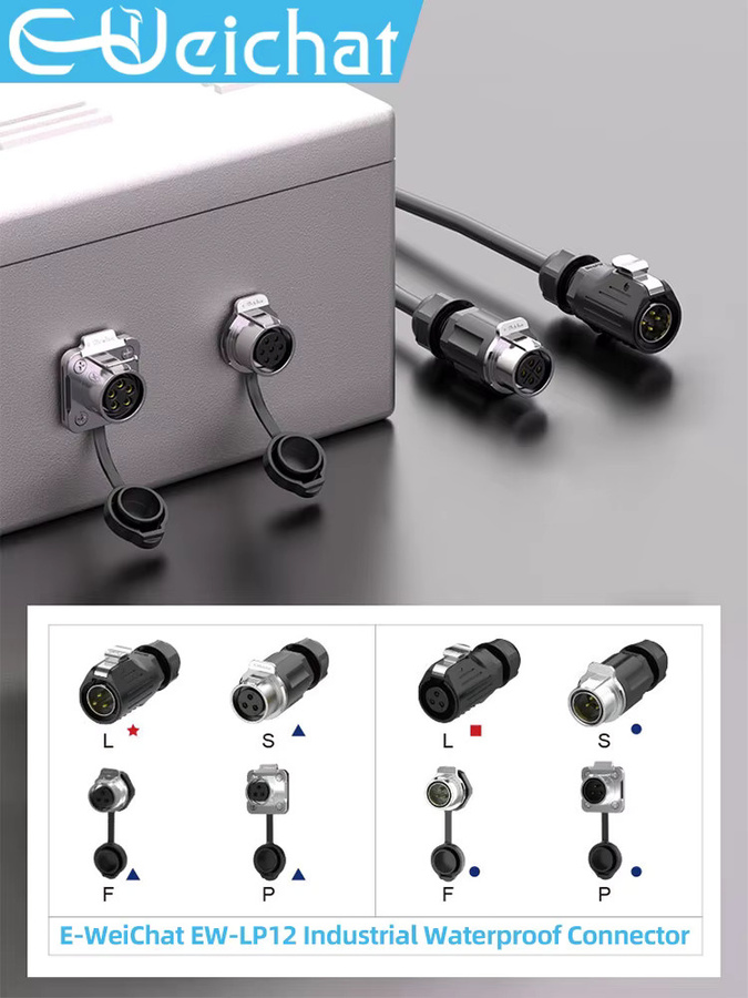 LP20 M20 IP68 Wasserdichter Stromkabelanschluss mit 2 bis 12 Pin als Sicherheitsschott und Industriekabel Luftfahrtanschluss Flanschbuchse von E-WeiChat - Bild 4