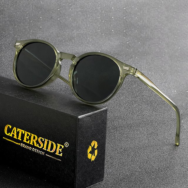 CATERSIDE Sonnenbrille, rund, Vollrand, polarisiert, Unisex - Bild 1