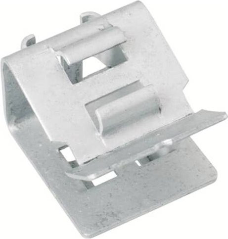 ABB E-Klips ECA-1215 Trägerklammer aus Federstahl in Silber, 100 Stück - Bild 1