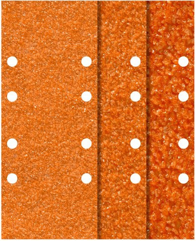 Wolfcraft Schleifstein für Exzenterschleifer aus Korund, Körnung k40/k80/k120, Orange - Bild 1