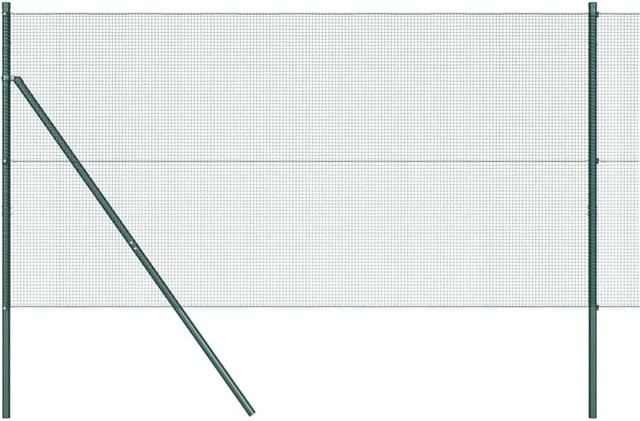 vidaXL Zaunpfosten aus Stahl und PVC in Grün, Höhe: 100 cm, Breite: 12 mm, Tiefe: 12 mm - Bild 1