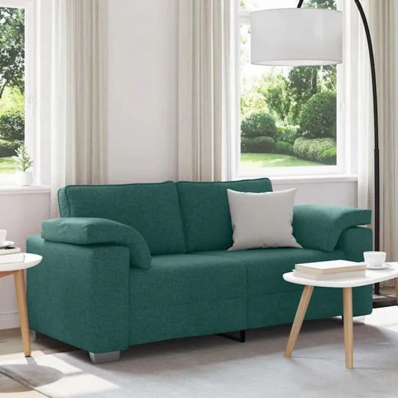 Modernes 2-Sitzer Sofa aus Stoff von vidaXL in Grün, B/T/H: 180 x 77 x 82 cm - Bild 1