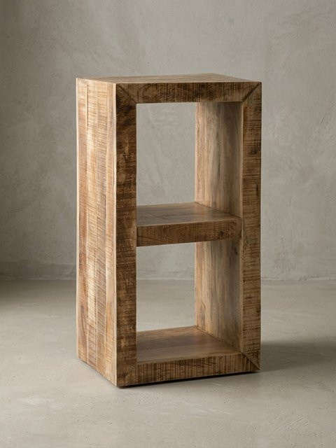 Massivholz Regal Cubeform KALKUTTA von KADIMA DESIGN im Shabby-Chic Design, Hellbraun, B/T/H: 45 x 35 x 90 cm - Bild 1