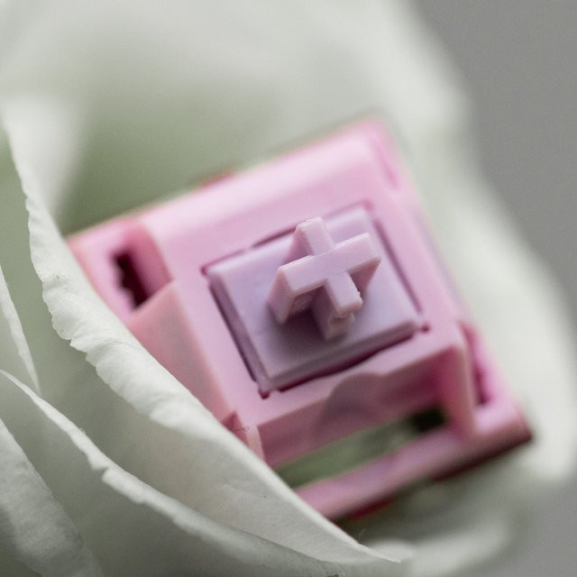 MOYU Muse Switch RGB SMD Linear Switch Pink für mechanische Tastaturen mit MX Stem, 5-Pin, POM und N4 UPE4, vorgeschmiert - Bild 1