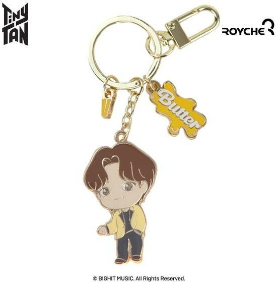 BTS TinyTAN Butter Swing Metall-Schlüsselanhänger, Beige, Unisex - Bild 1