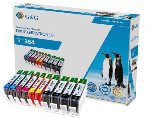 G&G Druckerpatronen Kombi-Pack kompatibel mit HP 364XL, CN684EE, CB323EE, CB324EE, CB325EE in Schwarz, Cyan, Magenta und Gelb - Bild 1