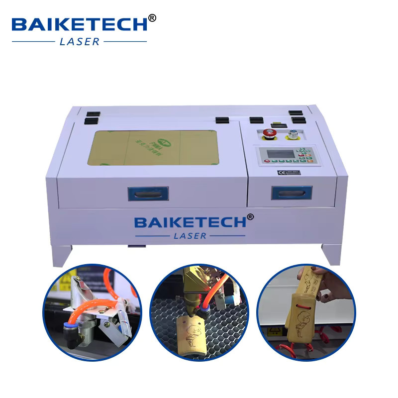 BAIKETECH CO2-Faserlasergravierer in Weiß zum Markieren von Batchnummern und Ablaufdaten auf Kosmetikbehältern, Metalldosen und kleinen Verpackungen - Bild 2