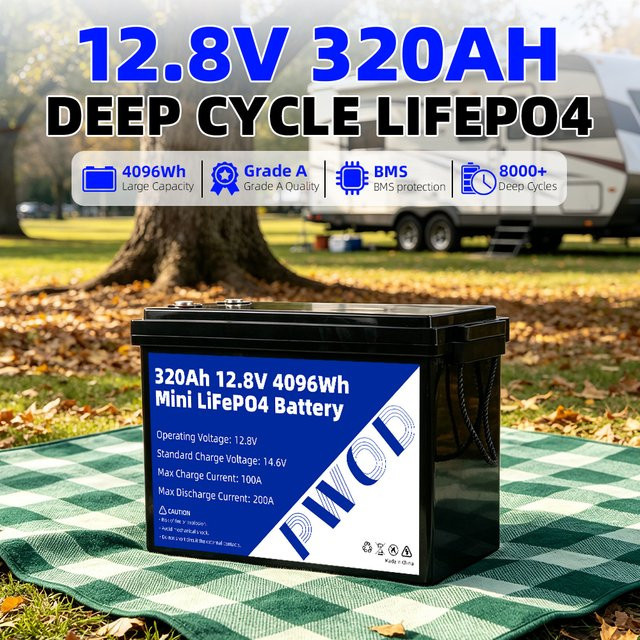 Solarician LiFePO4 Akku-Pack Klasse A, wiederaufladbarer Deep Cycle Akku mit integriertem BMS für Solar und Camper, Farbe: Schwarz - Bild 1