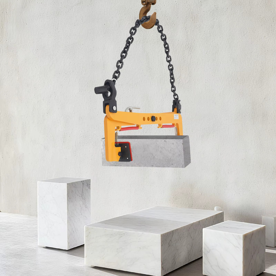 Bymaocar Hebeklemme Gelb, verstellbare Hebezange mit 30-51 cm Öffnung für 350 kg, ideal zum Heben von Holz, Brettern und Steinen - Bild 2