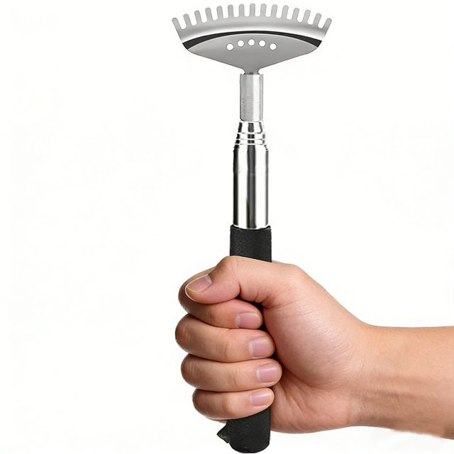 FODRK Teleskop-Rückenkratzer, Edelstahl, Unisex - Bild 1