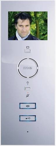 M-e modern-electronics VDV-503 Vistadoor Video-Türsprechanlage Kabelgebundene Inneneinheit für 1 Familienhaus in Silber-Grau und Weiß - Bild 1