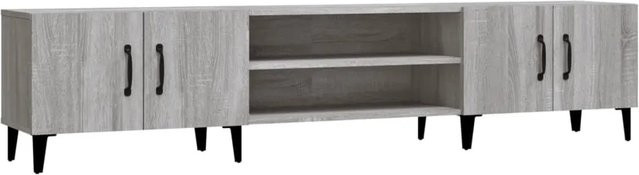 vidaXL TV-Schrank modern in Grau Sonoma aus Holzwerkstoff und Metall, B/T/H: 180 x 31,5 x 40 cm - Bild 1