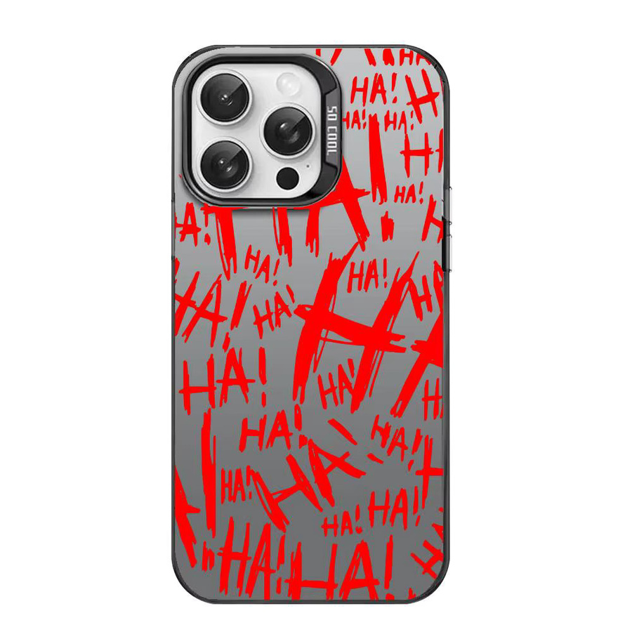 J-JokerS Handyhülle mit lächelndem Gesicht für iPhone 11 bis iPhone 17 Pro Max in Mehrfarbig Matt Laser Metallic Aurora - Bild 6