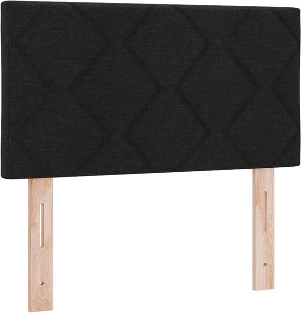 vidaXL Kopfteil mit integrierter Beleuchtung in Schwarz, gepolstertes Stoff-Design für dein Schlafzimmer, Breite: 80 cm - Bild 1
