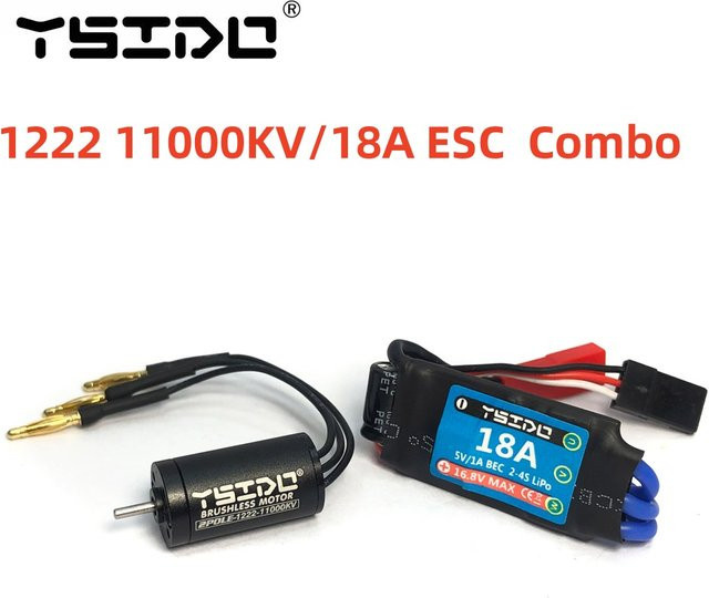 YSIDO 1222 11000KV Bürstenloser Motor, 18A ESC, für RC Auto - Bild 1