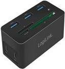Logilink Dockingstation USB 3.2 G1 mit 10 Ports, HDMI, 4K UHD, USB-C, Ethernet/LAN und Power Delivery, Schwarz (UA0370) - Bild 1