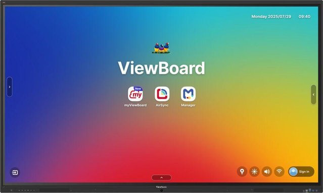 ViewSonic ViewBoard IFP8641-1-1C 86 Zoll 4K UHD Interaktives Display in Schwarz mit Wi-Fi, Bluetooth und Ethernet/LAN - Bild 1