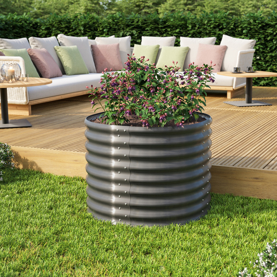 Vitavia Hochbeet Vita 630 Rund in Granit, B: 82 cm, L: 162 cm, H: 63 cm - Bild 3