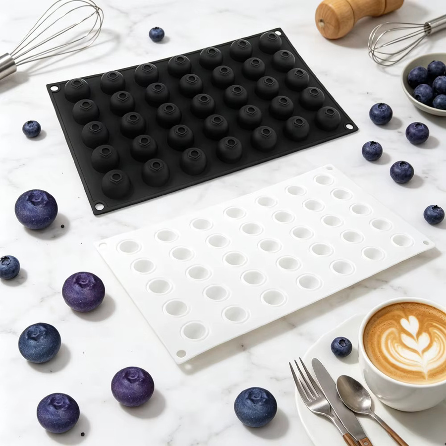 Meibum 35-fach Silikonform für Blaubeeren zur Herstellung von Mousse, Kuchen, Fruchtgummis, Schokolade und Pudding - Bild 4