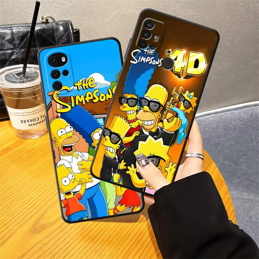 The Simpsons Homer und Bart Handyhülle Schwarz für Motorola Mot G60s G51 G73 G22 Edge40 G50 G32 Edge 20 Pro 30 Lite G52 G71 G53 - Bild 4