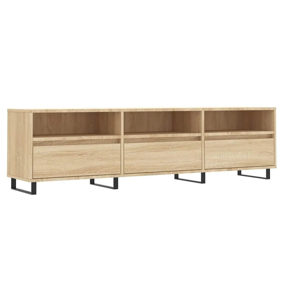 vidaXL TV-Schrank Sonoma-Eiche in Braun und Beige, B/T/H: 150 x 30 x 44,5 cm - Bild 2