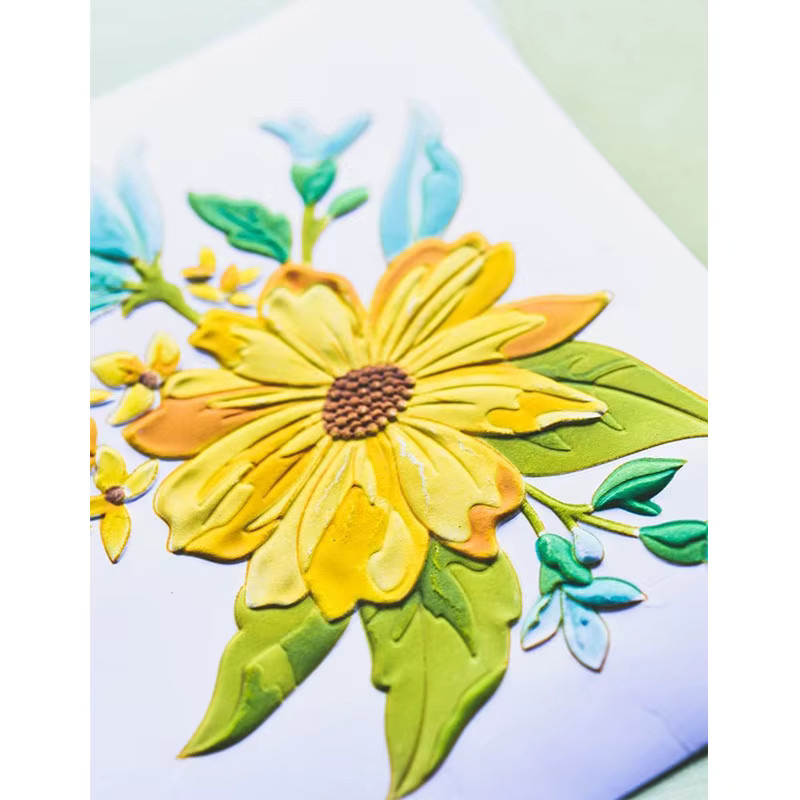 Eleganter Ordner mit floraler 3D-Prägung aus Kunststoff für Karten und Sammelalben - Bild 3
