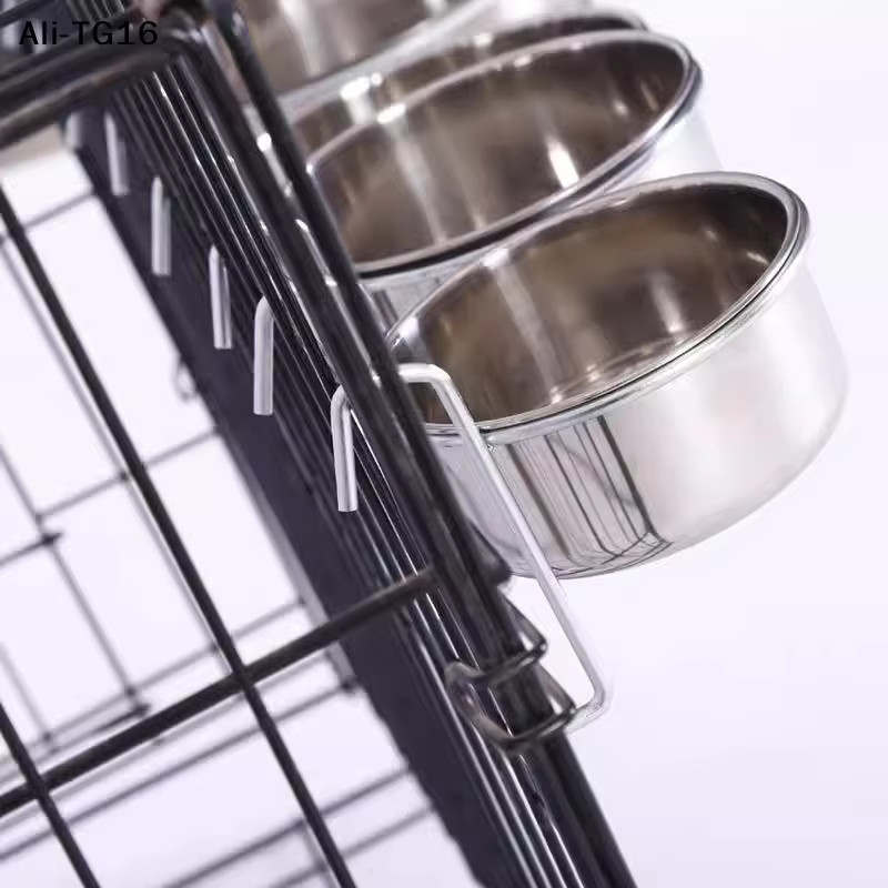 JETTING Hängender Futternapf aus Edelstahl in Silber für Hunde, Katzen, Welpen, Vögel und Ratten - Bild 2