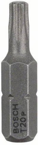 Bosch Sechsrund-Bit T 20 extra hart 6,3 mm aus Stahl, 3 Stück, Grau - Bild 1